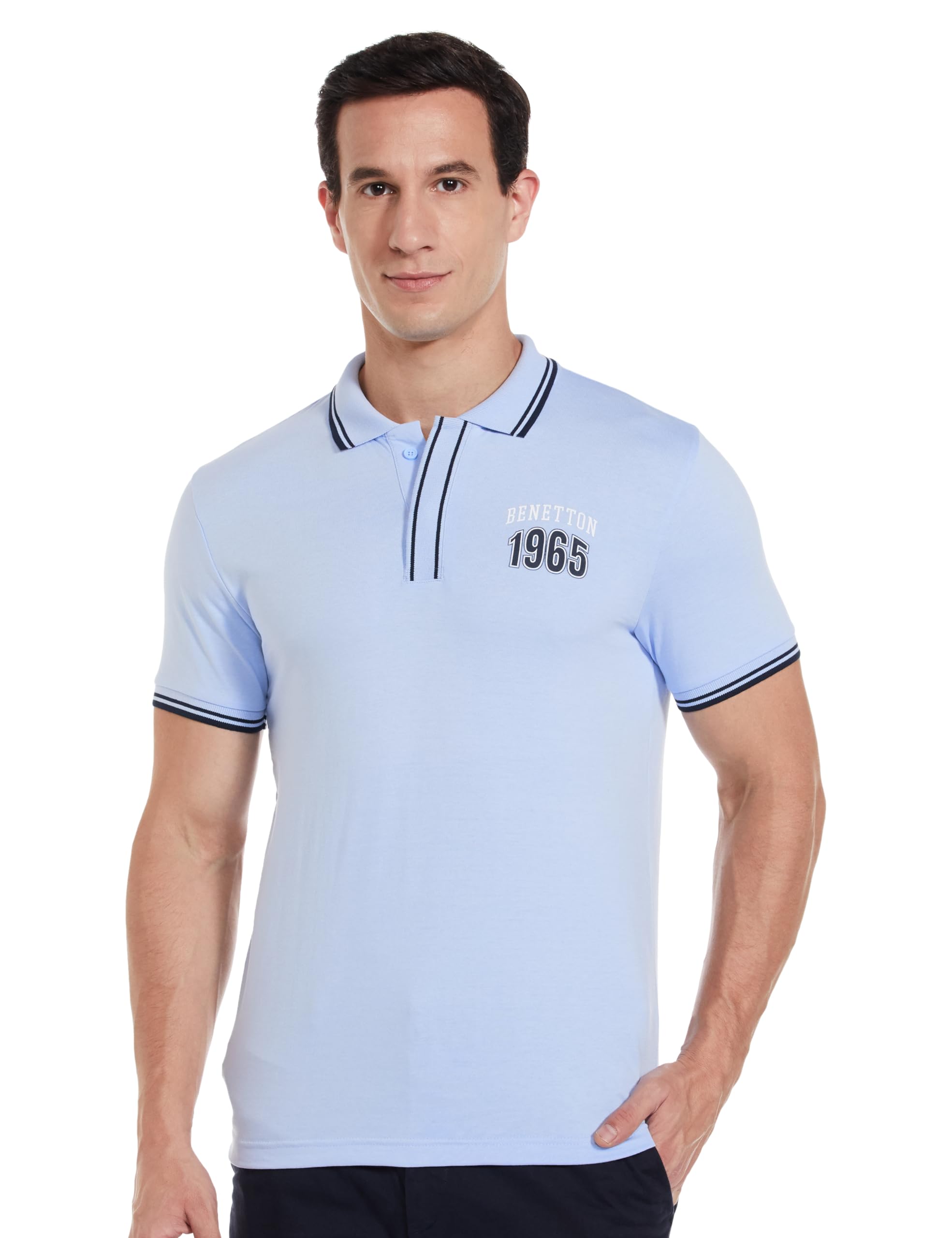 united colors of benetton Men's Solid Regular Fit Polo Shirt-picture-41