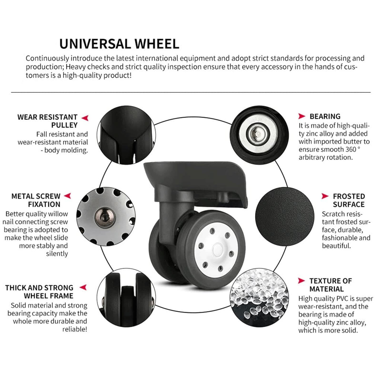 Roues de rechange for bagages,roulette pivotante for valise silencieuse