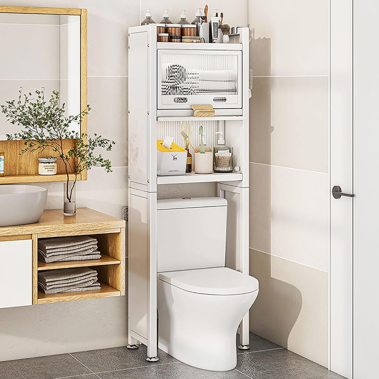 浴室置物棚トイレ着地多層収納棚洗濯ラック% Amazon｜ランドリーラック 洗濯機上ラック 洗濯機ラック トイレ