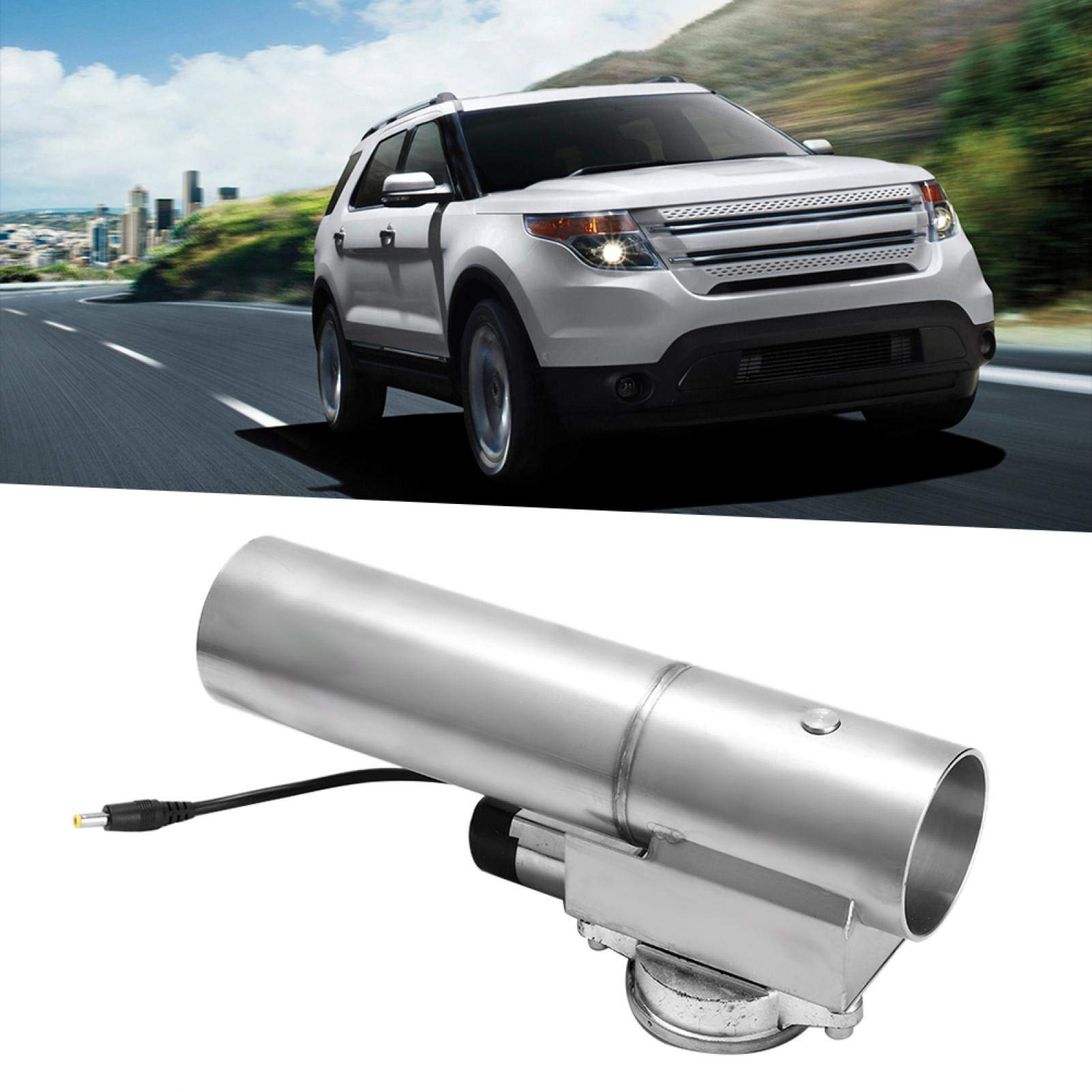 Qiilu Control Remoto de válvula de Corte en E de Tubo de Bajada de Escape eléctrico de Acero Inoxidable de 2,5 Pulgadas V5p478