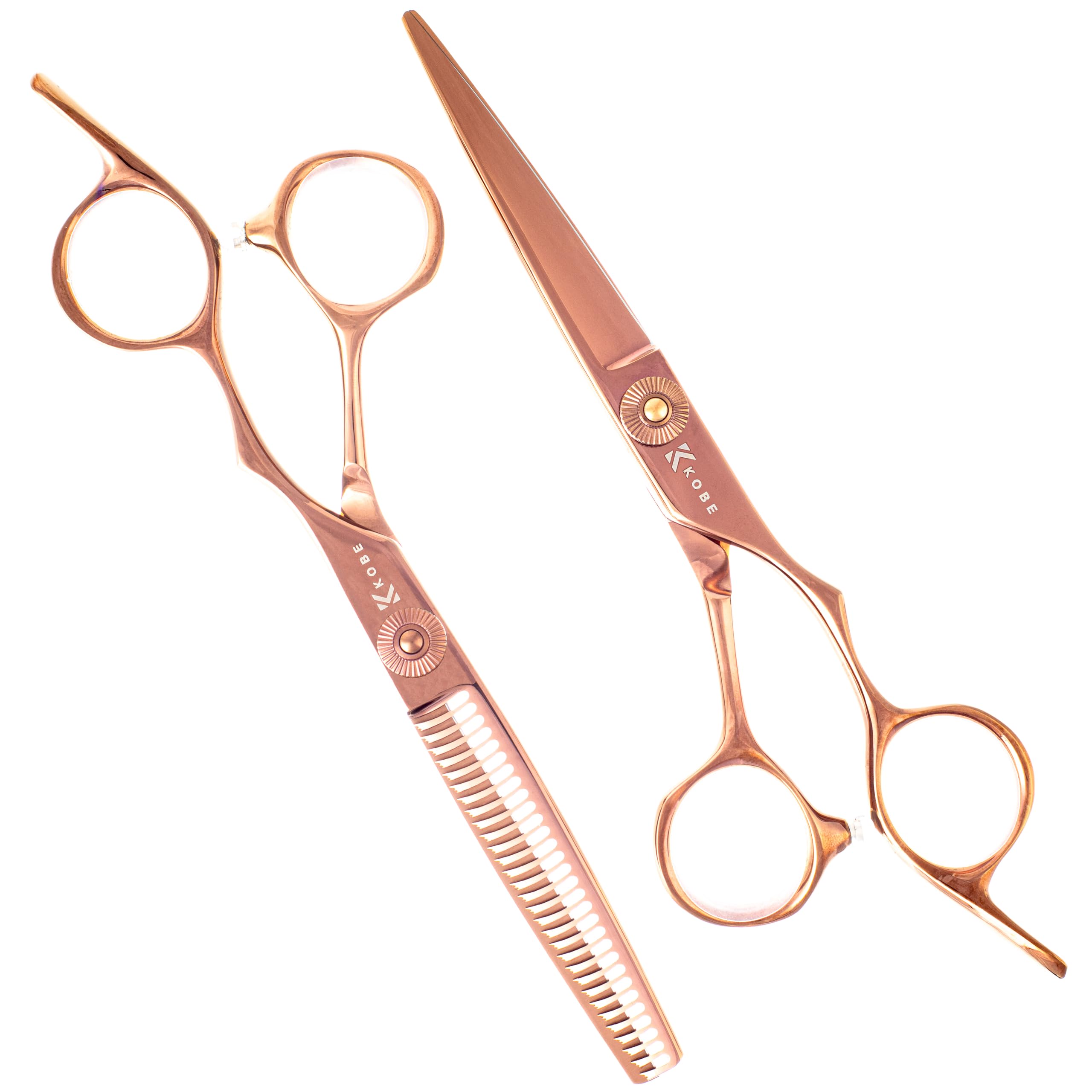 Kobe Professional Kopper Hairdressing Scissor Set - Premium Tools for Salon-Quality Hair Styling and Blending