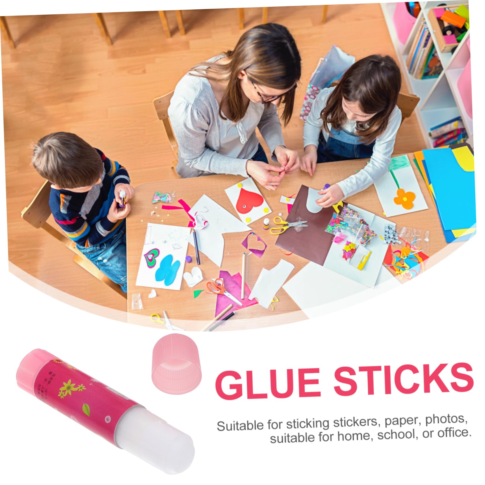 jojofuny 3 Set Colla Stick Forte Per Ufficio E Scuola Con Design Cartoon Per Studenti E 16 Pezzi * 3