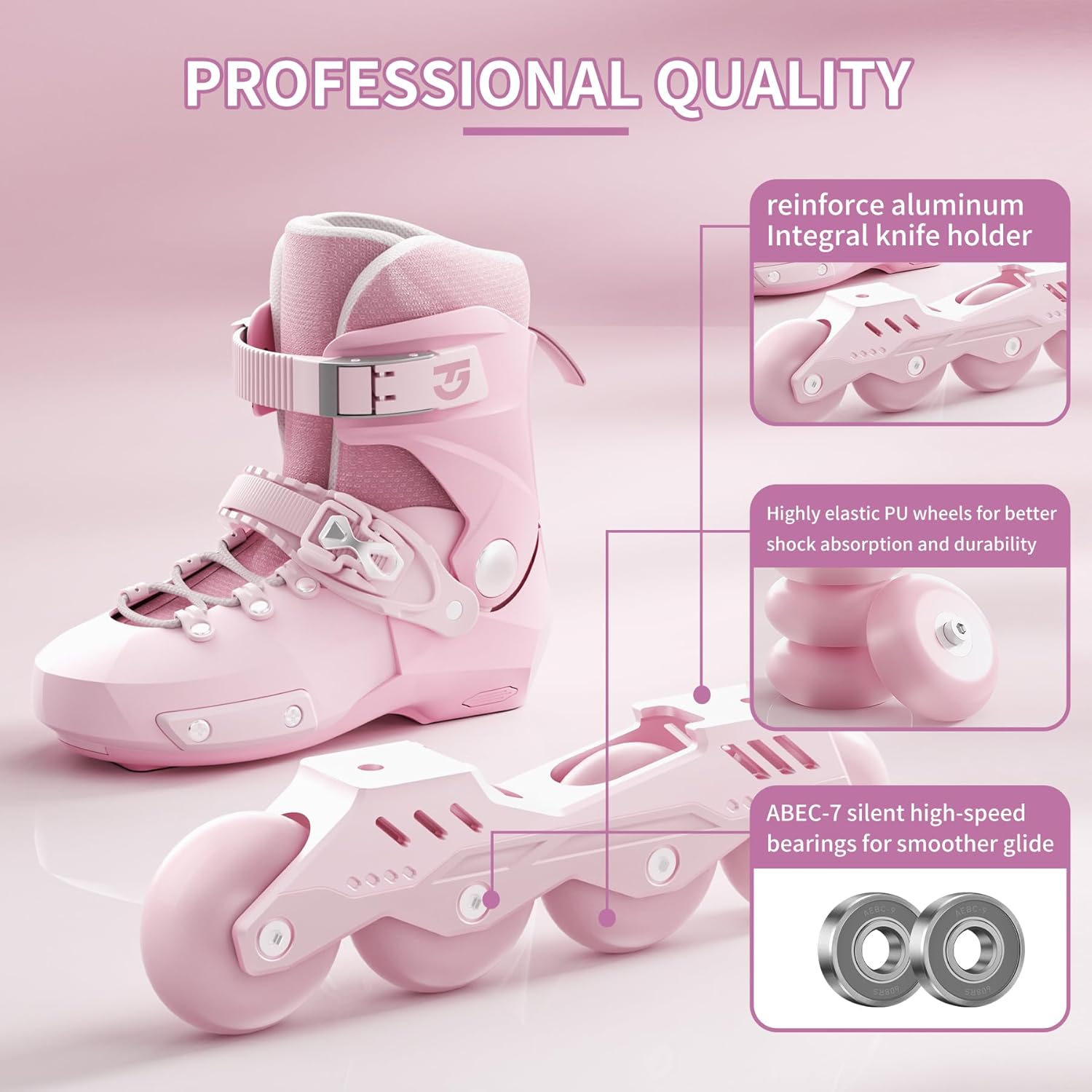 SWAY Adjustable Inline Skates for Kids, Teens and Adults, All Wheels Light Up High Performance Roller Skates for Boys and Girls Ideal for Roller Skate