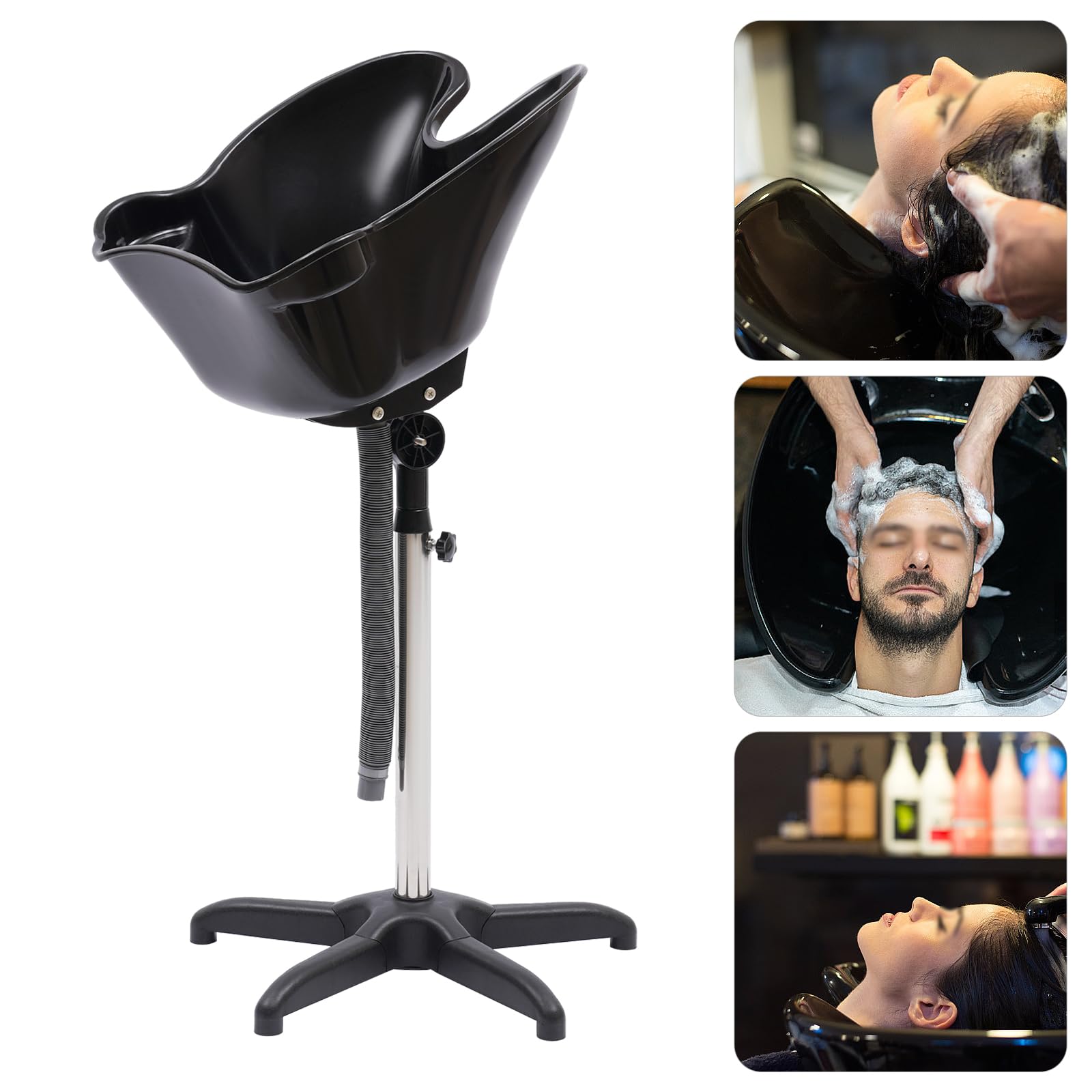 Mobiles Friseurwaschbecken,friseurwaschbecken mobil,Friseur waschbecken,höhenverstellbar,Geeignet für Friseursalons, Beauty-Spas, Haarstudios usw.