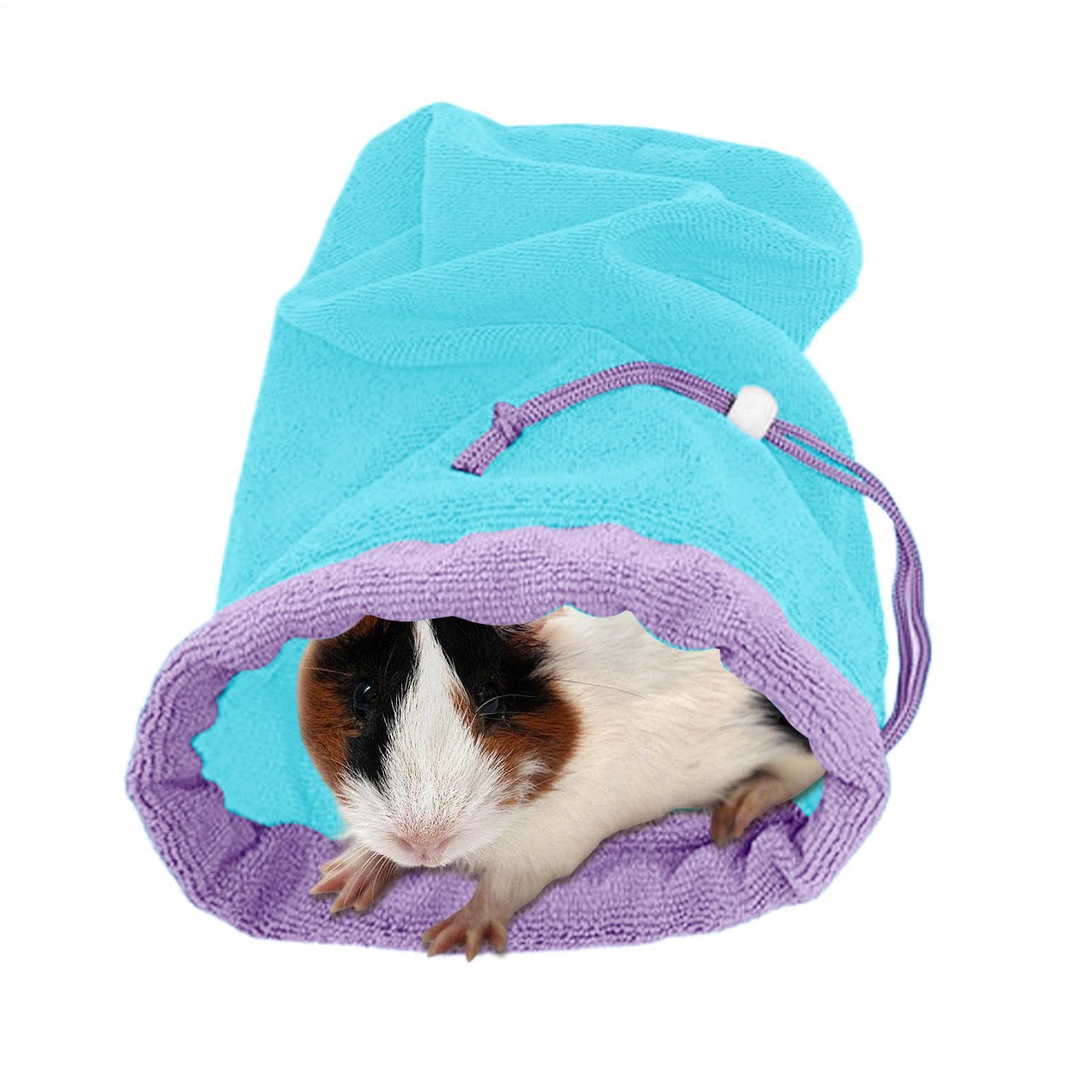 Generisch Small Animal Dry Bag Made of Terry Cloth Squirrel Dry Bag Escape Proof Bath Bag with Drawstring for Kittens Squirrel Chinchilla Puppies Bearded Dragons Small Animals