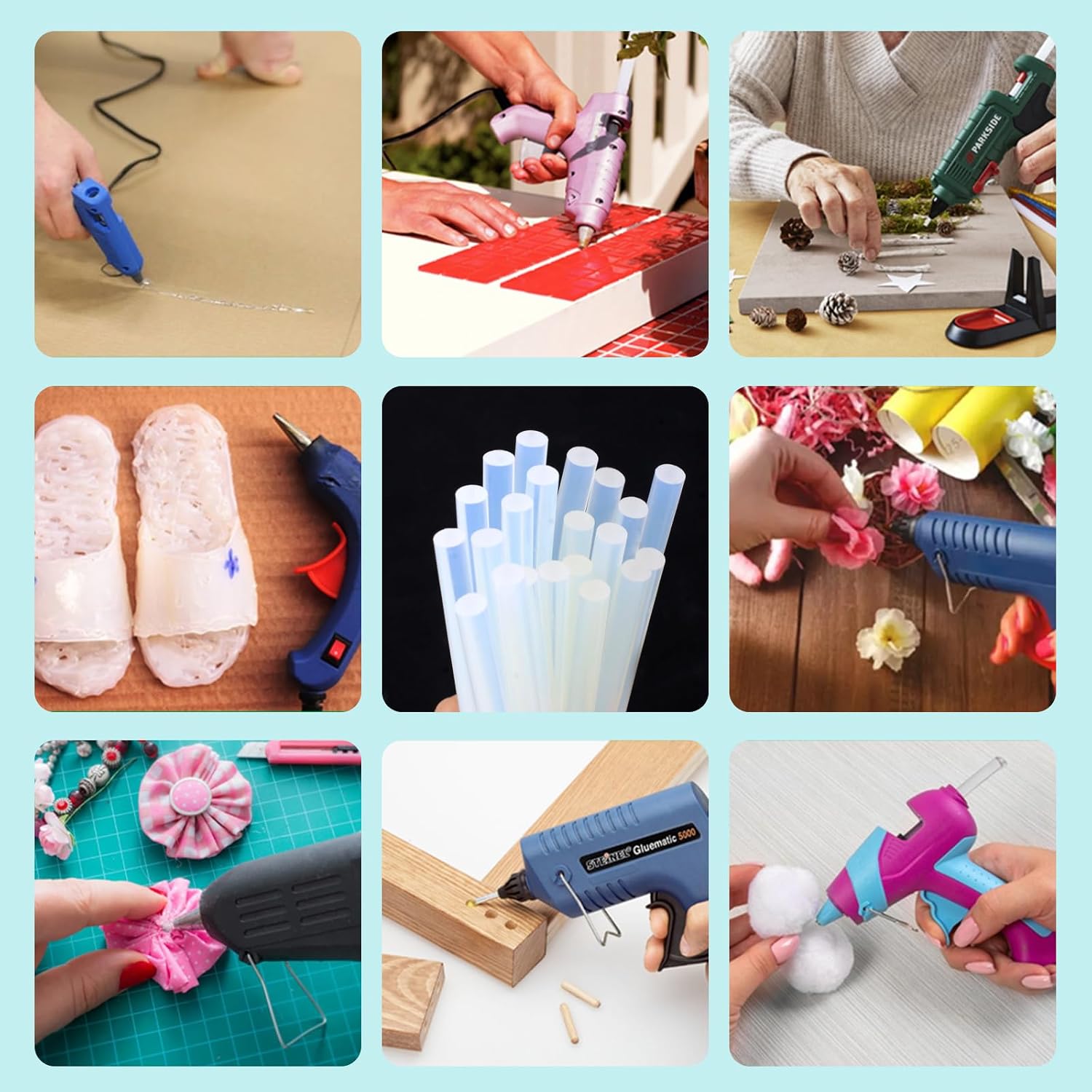 Phinus 36 Pack Mini Hot Glue Sticks, 8" Long x 0.27" Diameter Clear Glue Sticks for Glue Gun, EVA Clear Glue Gun Sticks, Hot Glue Gun Sticks for DIY Craft Sticky Projects & More