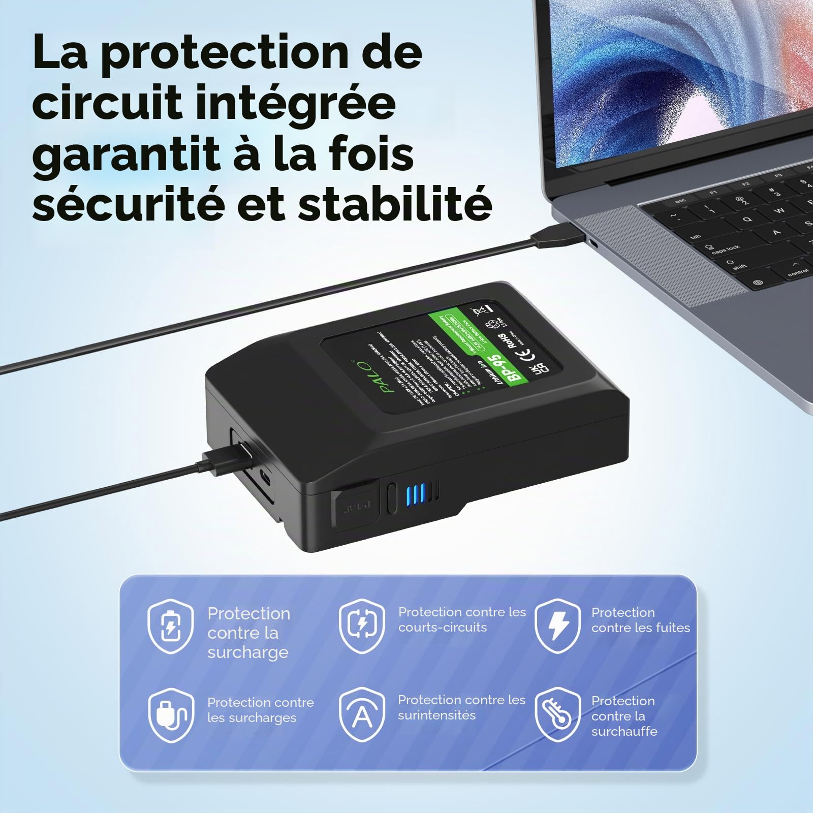 Lot de 2 Batteries V Mount/V Lock – 95 Wh 14,4 V 6600mAh Rechargeables Li-ION pour caméscope vidéo de Diffusion, Compatible avec Sony HDCAM, XDCAM, caméras numériques cinéma et Autres caméscopes