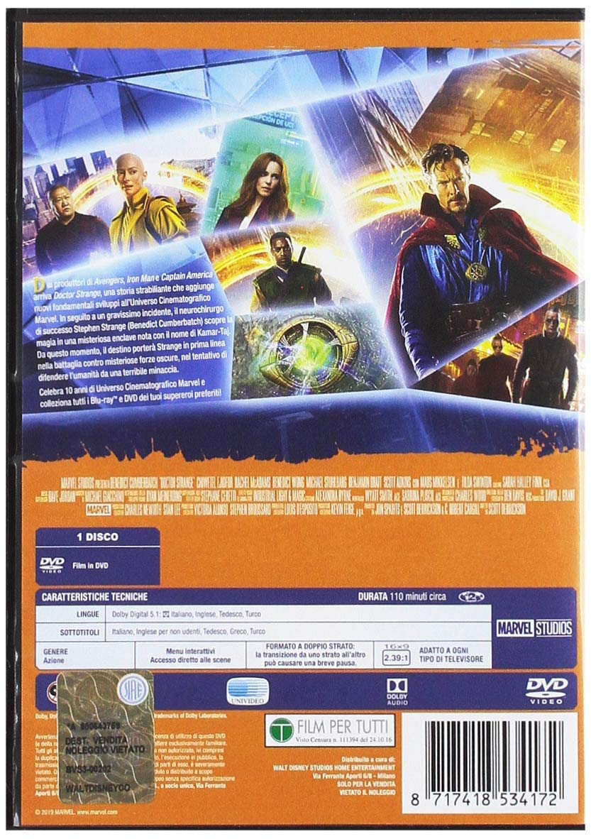 Doctor Strange 10° Anniversario Marvel Studios (DVD)