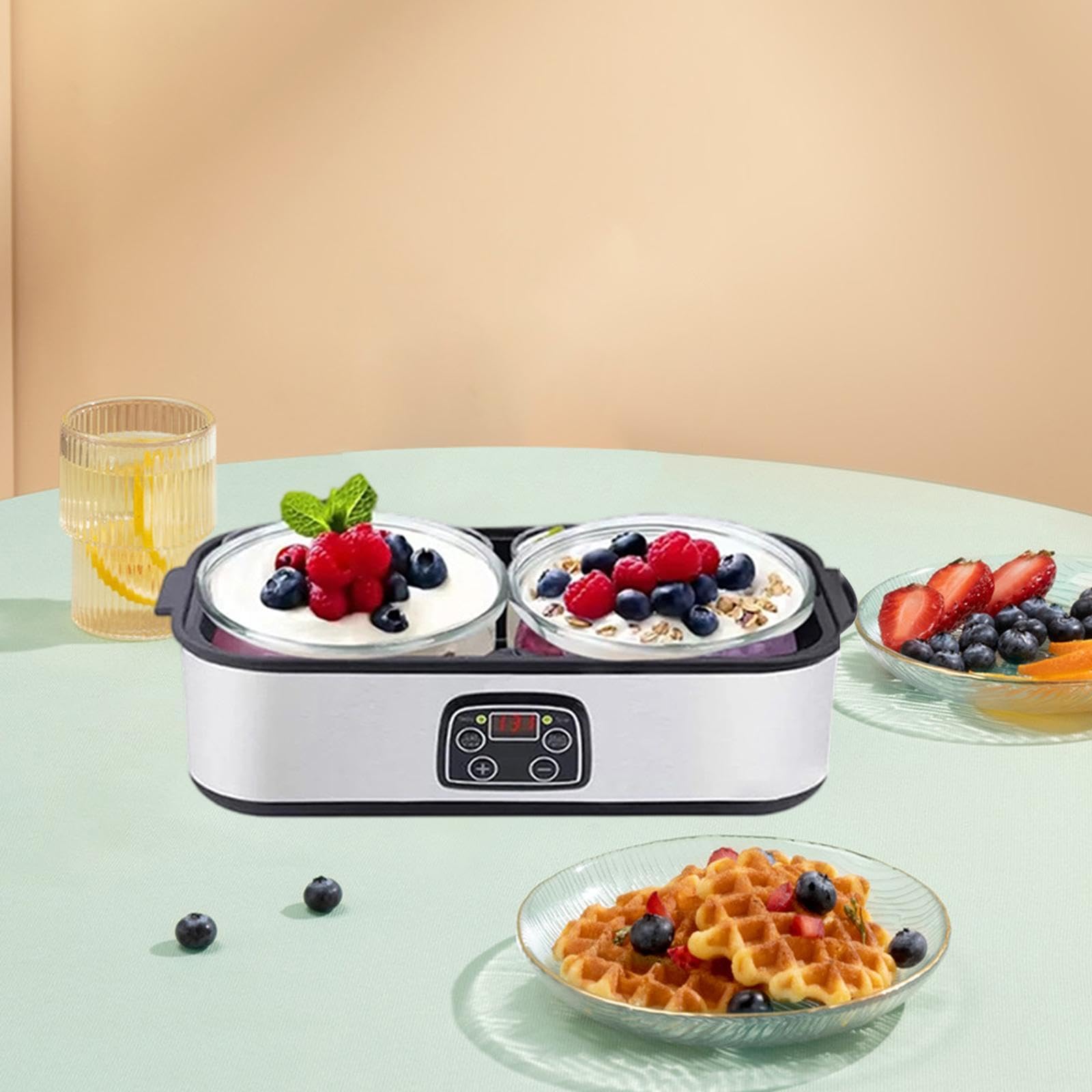 Yogurt Machine 1.4L Auto Shut Off Glass Cups for Dining Room Restaurant Shop-image-20
