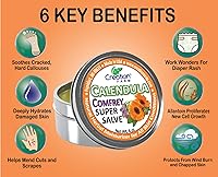 Vista 3 de Creation Farm Caléndula Consuelda Super Salve 3 Pack de 4 oz Latas Balsamo pomada herba Caléndula Consuelda crema