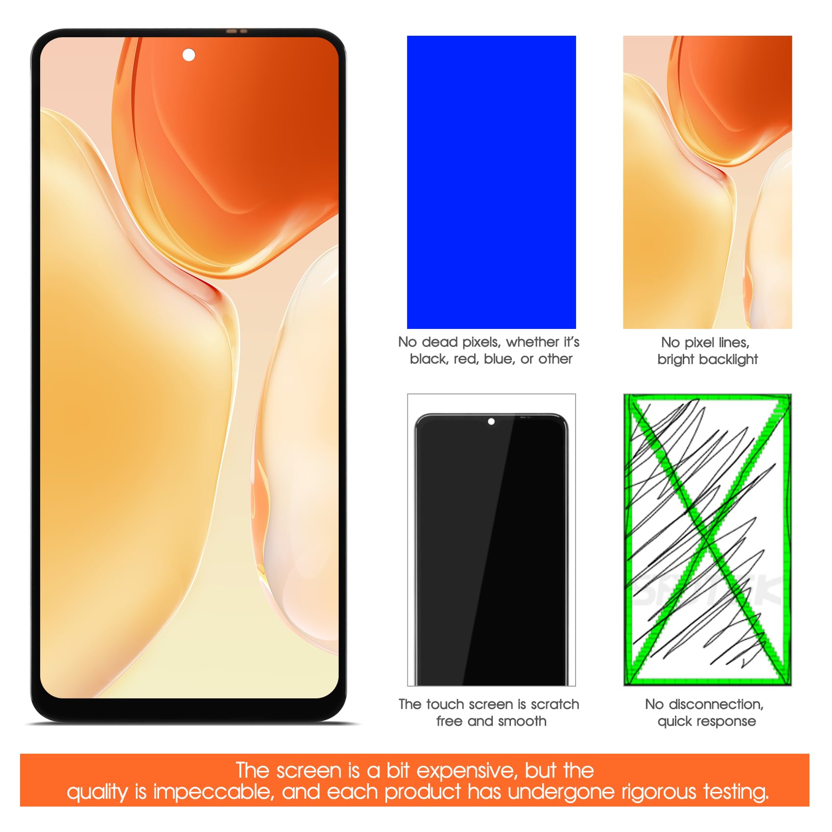 AGCUT LCD Display per Redmi Note 9S / 9 PRO LCD Schermo per Xiaomi Redmi Note 9S M2003J6A1G 9 PRO M2003J6B2G Sostituzione Schermo Touchscreen Digitazer Assembly con Riparazione, Nero