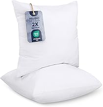 Utopia Bedding Relleno de Cojín 65 x 65 cm (2 Unidades), Fibra Virgen Siliconada, Almohadas de Sofá (Blanco)