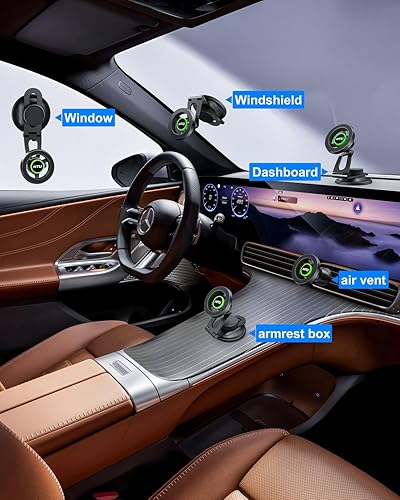 Miniatura 3 de HTU Soporte de teléfono para TeslaPotencia magnética más fuerte Soporte plegable oculto para teléfono Tesla apto para todos los teléfonos, para