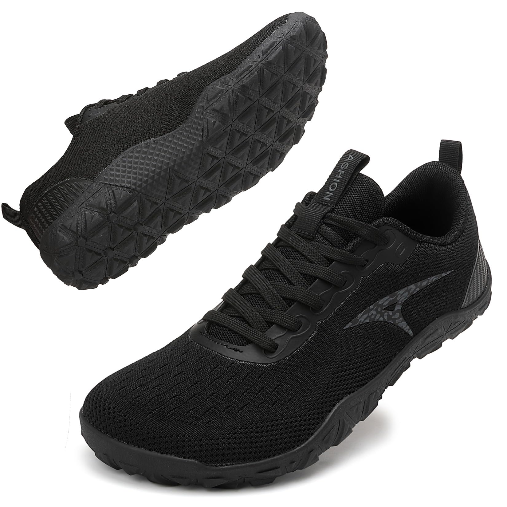 ASHION Barfußschuhe mit Breite Zehenbox Herren Minimalistische Outdoor Traillaufschuhe Herren Fitnessschuhe Sneaker