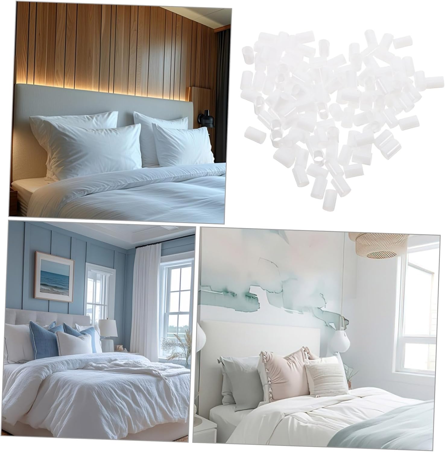 Mobestech 500g PE Soft Tube Pillow Filling Comfortable TPE Pillow Stuffing for Home Office and Travel for Melting Crafts and DIY Projects
