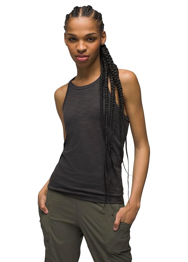 prAna Women's Becksa Tank, Black Heather, Small by prAna - Used condition - US$45.63