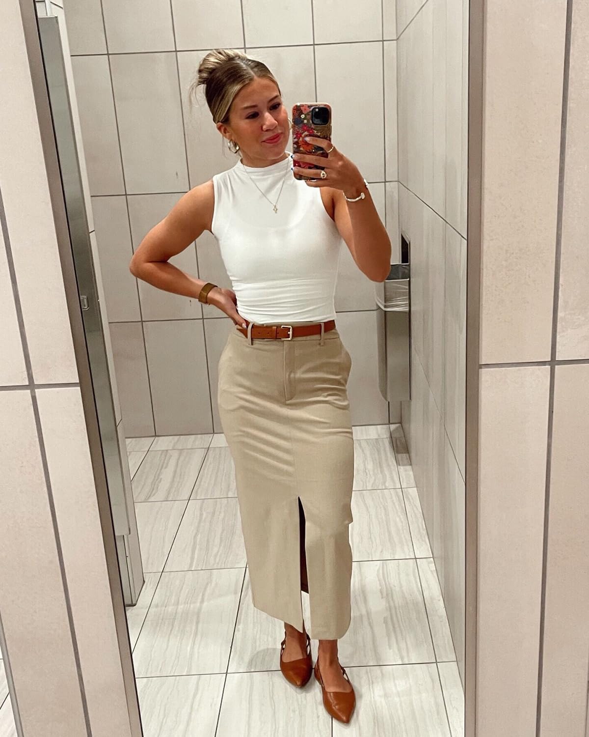 WAYMAKER Mock Neck Bodysuits for Women Sleeveless Basic Tank Top Body Suit Shirts - Image 4