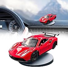 FUNFOB Mini Car Model Drifting Toy for Car Dashboard with Self Adhesive Base Alloy Drift Cars | Red car Drift