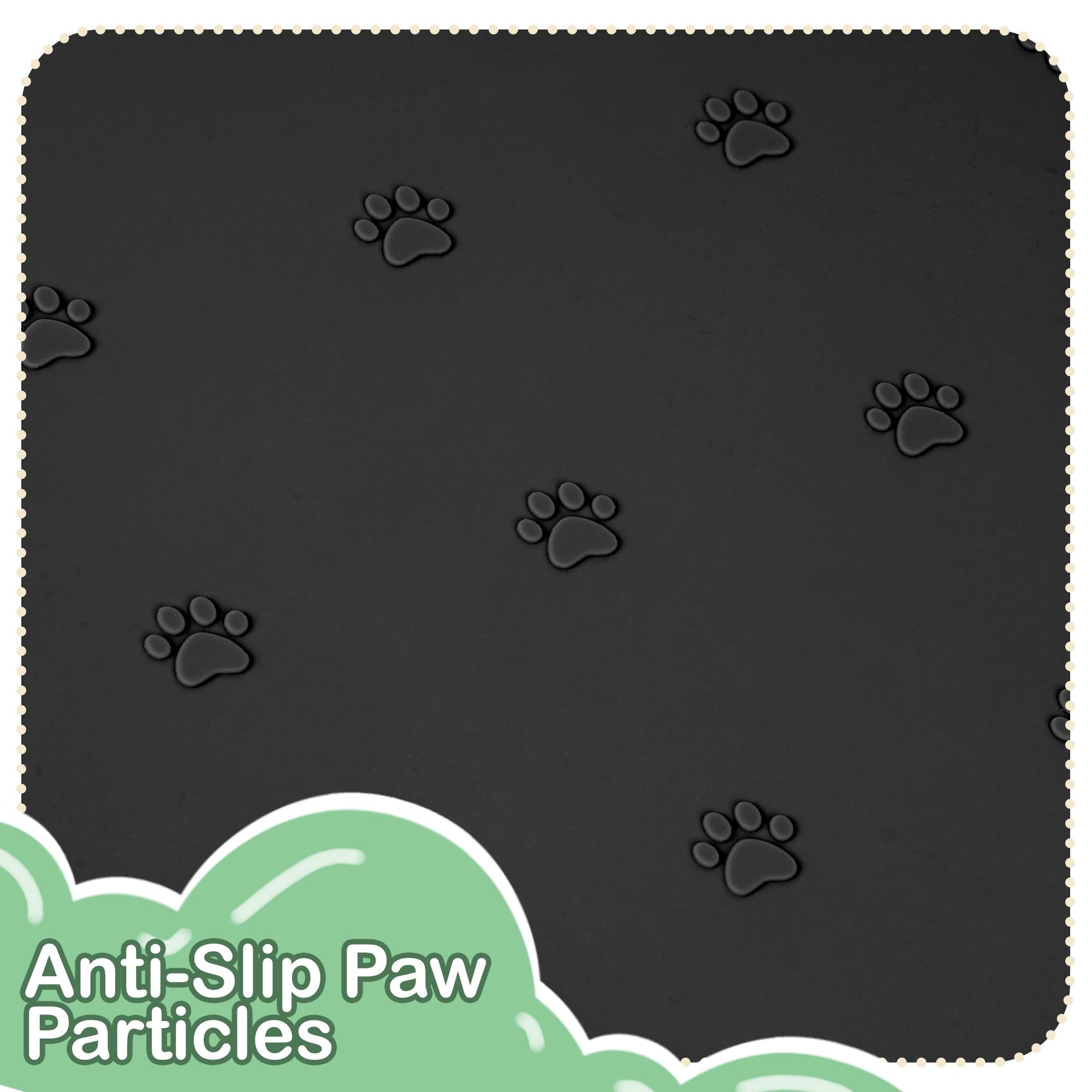 Tapis d'alimentation en silicone 100 % imperméable, résistant à la déformation, bord surélevé sans BPA, set de table antidérapant avec rebord haut pour éviter les déversements, passe au