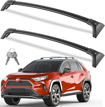 Wonderdriver Lockable Roof Rack Cross Bars 260lbs Compatible with Toyota RAV4 2019-2025,Heavy Duty Aluminum Accessories Crossbars Not for Adventure/TRD Off-Road/Hybrid Woodland Edition/22-24LE