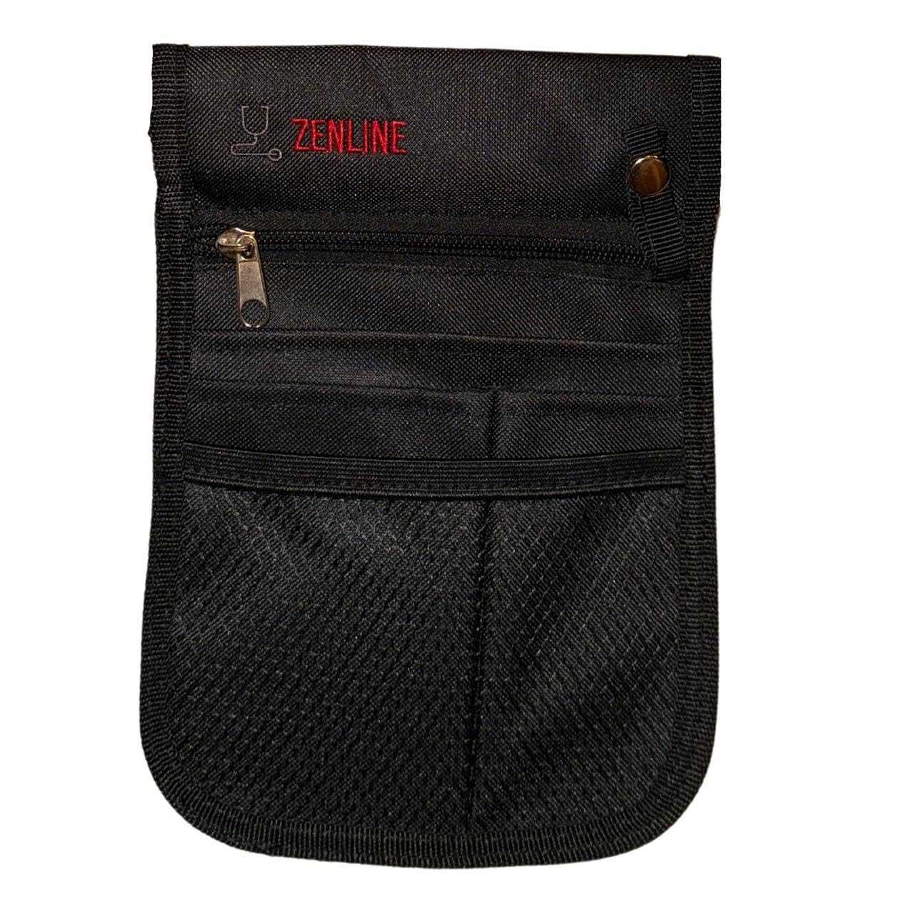 Zenline Medical Utility Waist Pouch, Black, Multiple Storage Pockets, Adjustable Belt
