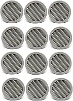 Vista 26 de Cubierta de rejilla de ventilación de aire de plástico redonda de 3" con pantalla para reptiles, rejilla de ventilación de soffit (16, gris)