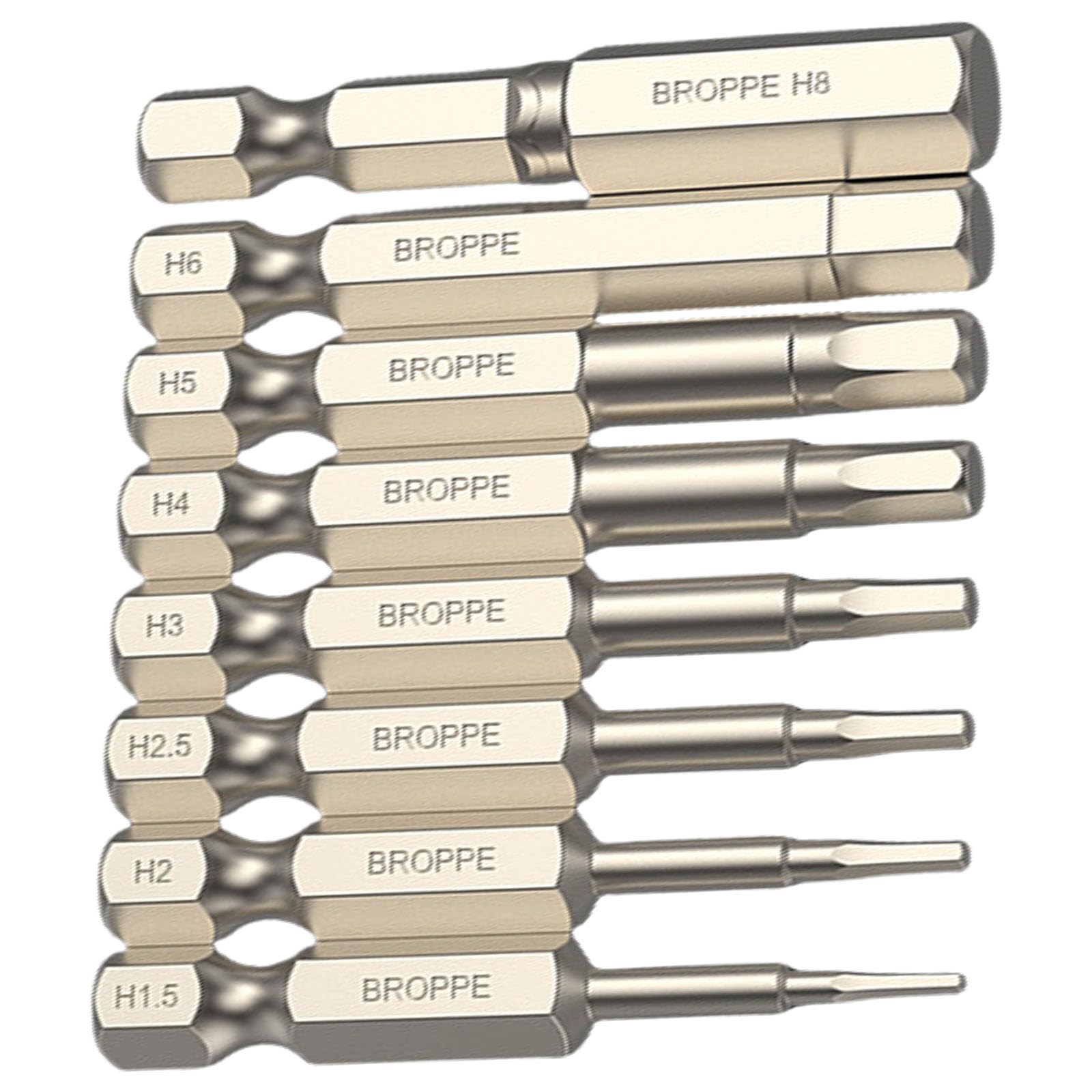 Tsophreniq 50Mm Hexagon 8Pack 5/6 / 7 / 8Pcs Allen Wrenches Drill Bit 1 / 4Inch Hexagon Screwdriver Set Allen For Assembling Furniture Hexagon