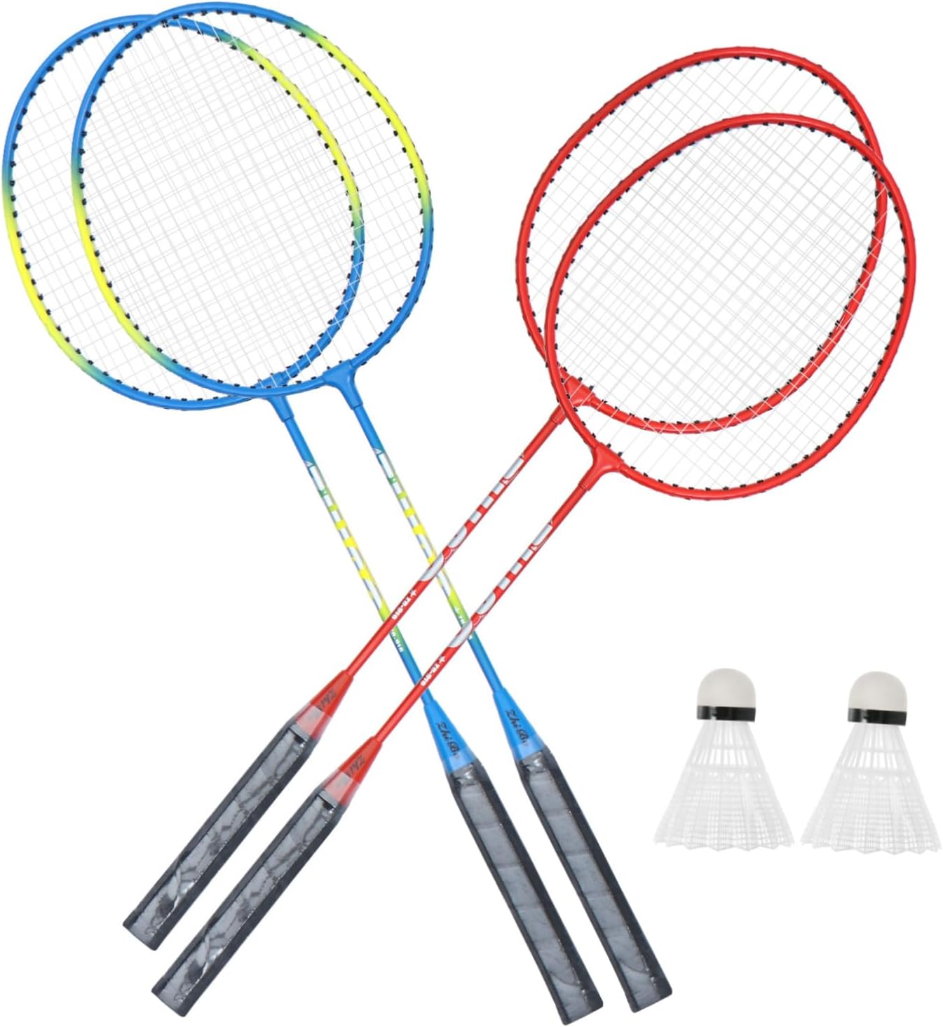 Milisten 1set Badminton Training Rackets Kit for Outdoor Practice Lightweight Rackets for Parent Games Exercise Training Activities for Beginners and Family Fun