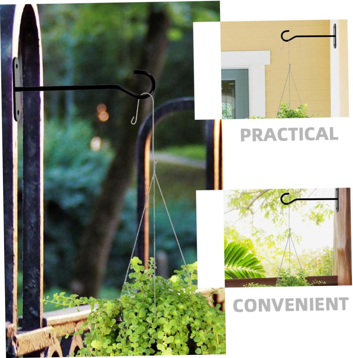 BESPORTBLE 10sets Ceiling Planter Hooks Sturdy Wall Mount Multi-Function Plant Hanger for Outdoor and Indoor Use for Hanging Baskets Lanterns and of