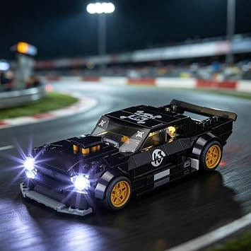 YEABRICKS LED Light for Lego 77262 Speed Champions Ken Blocks 65 Ford Mustang Hoonicorn V1 Building Blocks Model -Gift for Collectors & HobbyistsBuilding Set NOT Included