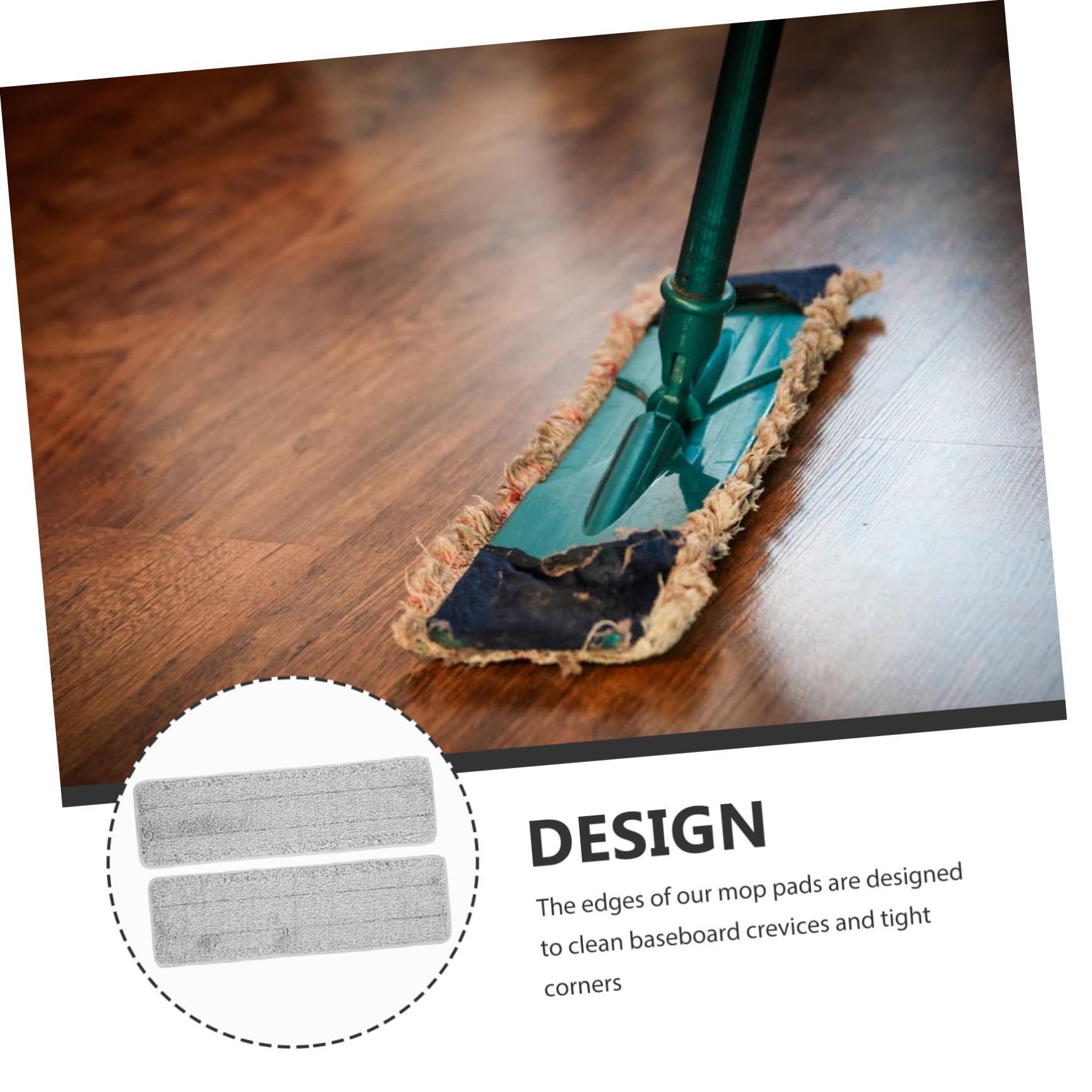BESTYASH 3 Set Pad Ricambio per Mop Microfibra Riutilizzabili Adatti per Efficienza E Assorbimento Ottimale Compatibili con Lavapavimenti per Laminato 2 Pezzi*3
