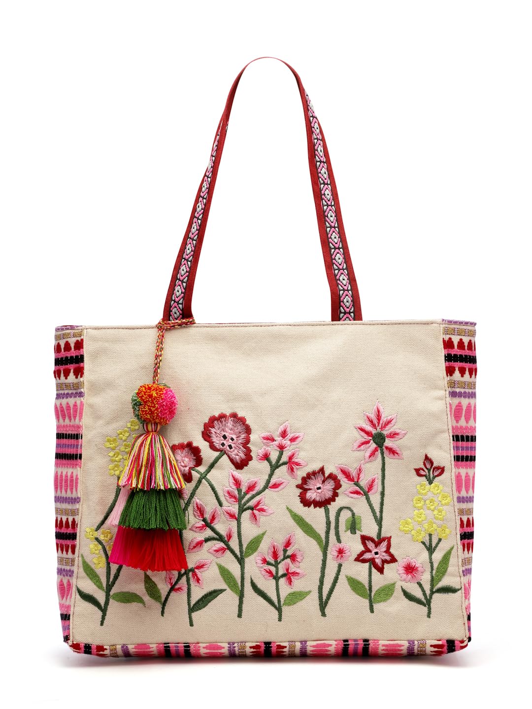 See full amazon price history chart for Anekaant Kooky Natural, Pink & Multi Boho Floral Embroidered Handloom Cotton Jacquard Tote Bag Anekaant Kooky Natural, Pink & Multi Boho Floral Embroidered Handloom Cotton Jacquard Tote Bag (B0CS5V9L2N) Amazon Price History, Amazon Price Tracker