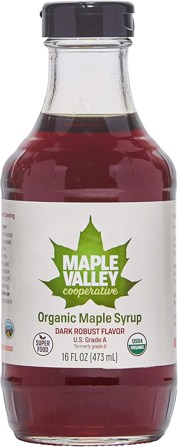 Maple Valley 16 oz Grade A Dark & Robust Organic Maple Syrup - 6 PACK