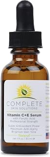 Natural Vitamin C E Serum with Ferulic and Hyaluronic Acid 1 oz