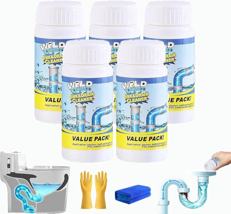Turbonet 2.0 Desatascador, elimina eficazmente pelo, grasa, jabón y restos de comida, para fregaderos, duchas, inodoros y tuberías, uso rápido y práctico (1PCS)