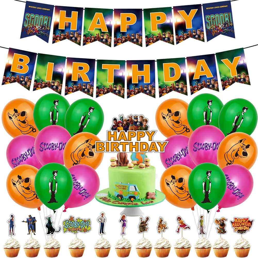 Buy BESTZY Scooby Doo Birthday Party Supplies, with Scooby Doo Latex