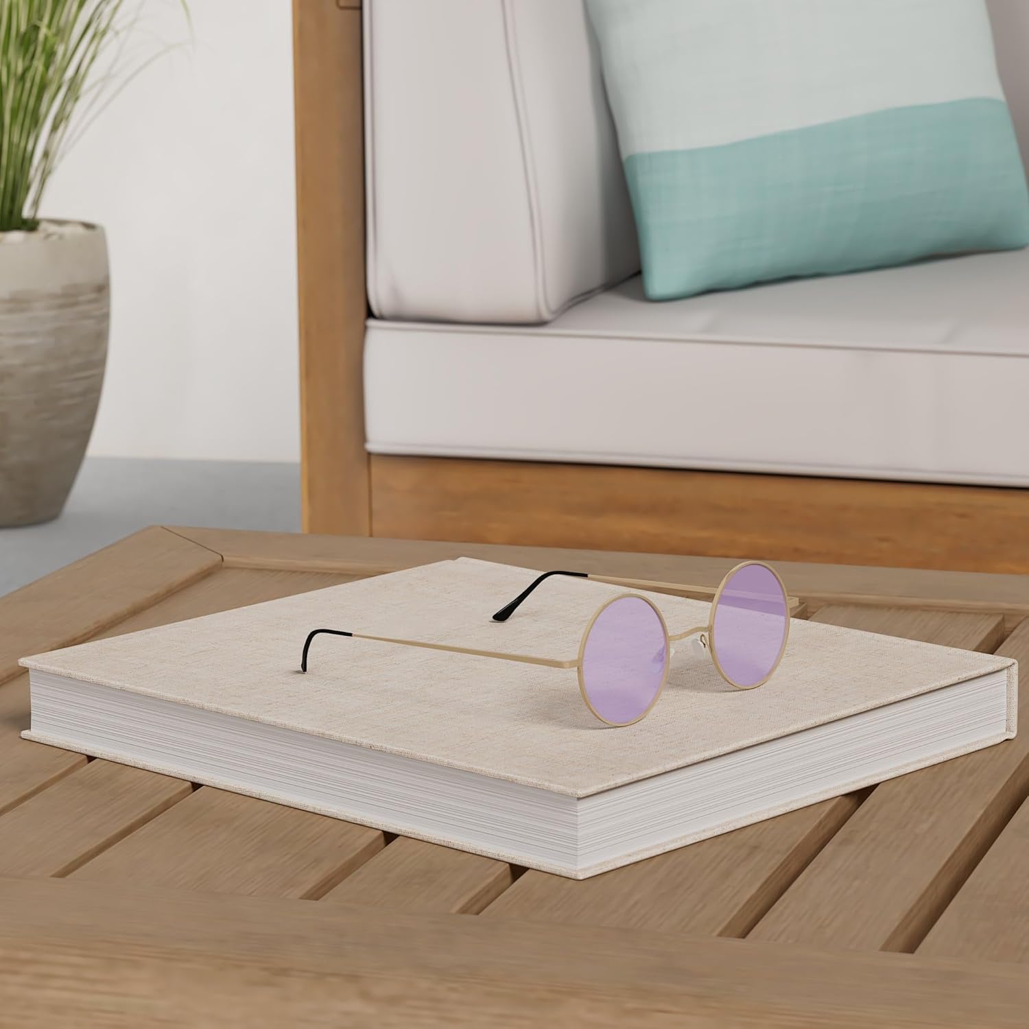 Classic Circle Glasses Retro Round Polarized Sunglasses Hippie Style Small Rounded Sun Shades - Image 2