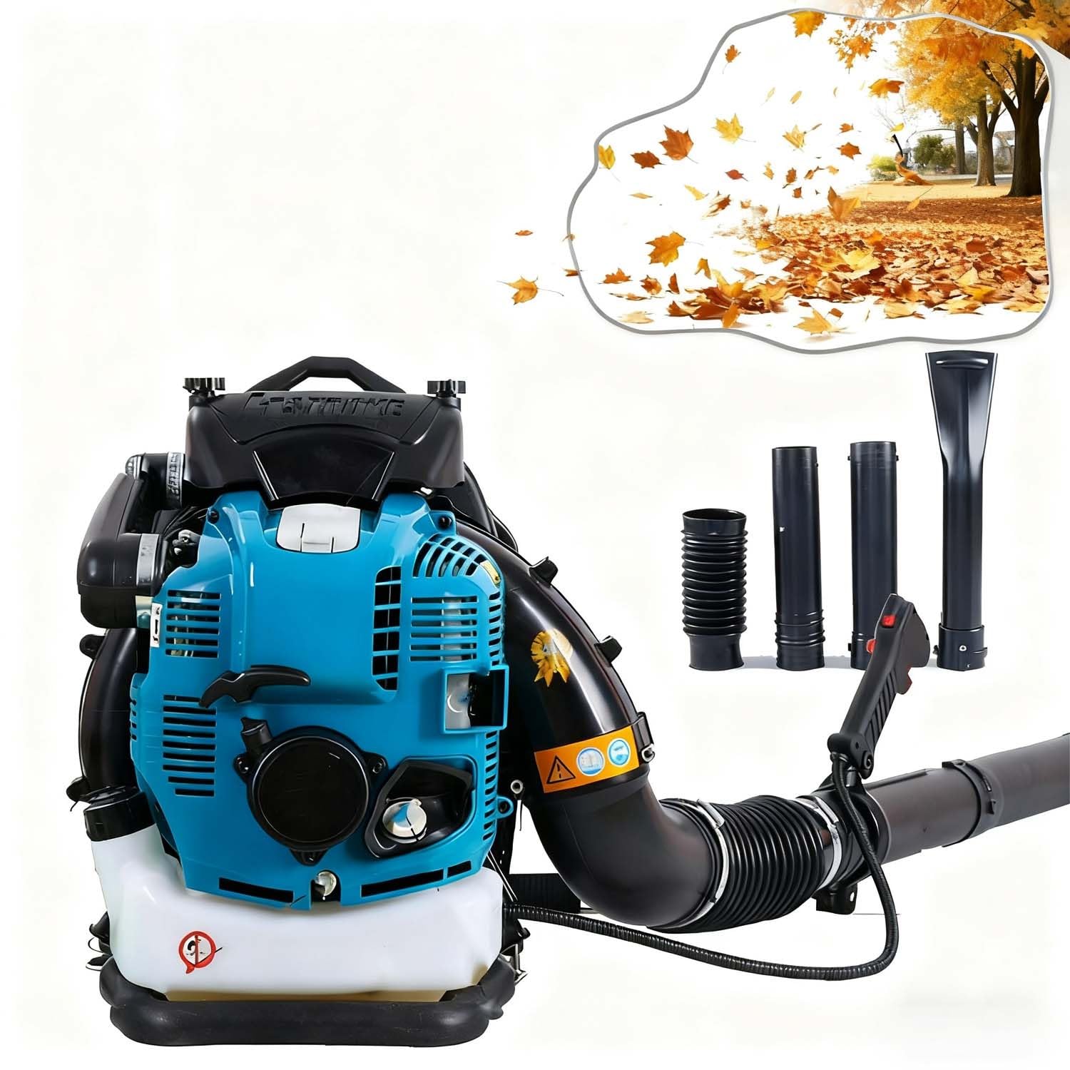 Soplador de hojas de mochila resistente con flujo de aire de 1700 m³/H, motor de 4 tiempos, potencia de 4,5 kw, para limpieza de nieve y trabajo de jardín