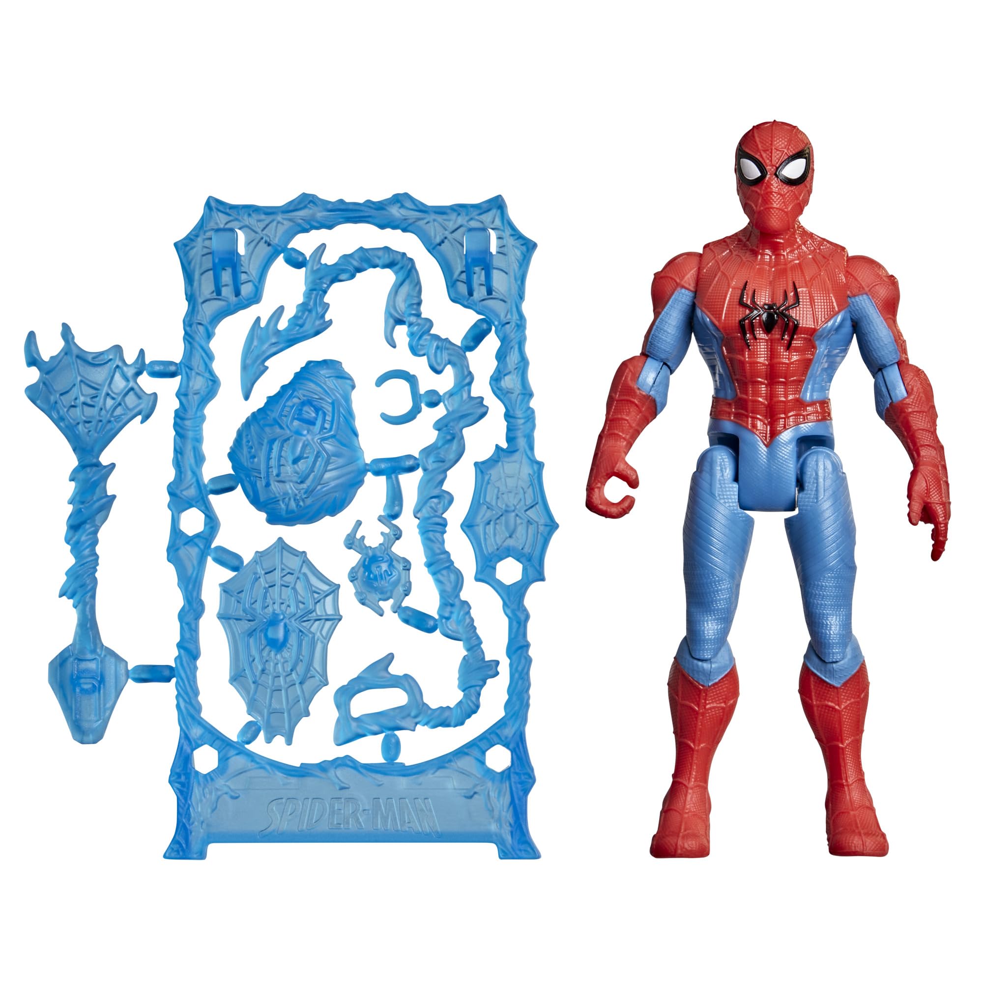 Marvel Studios Spider-Man Day ActionVerse 4.5-Inch Action Figure & Accessories, Reusable Accessory Rack, Super Hero Toys & Figures, Ages 4+
