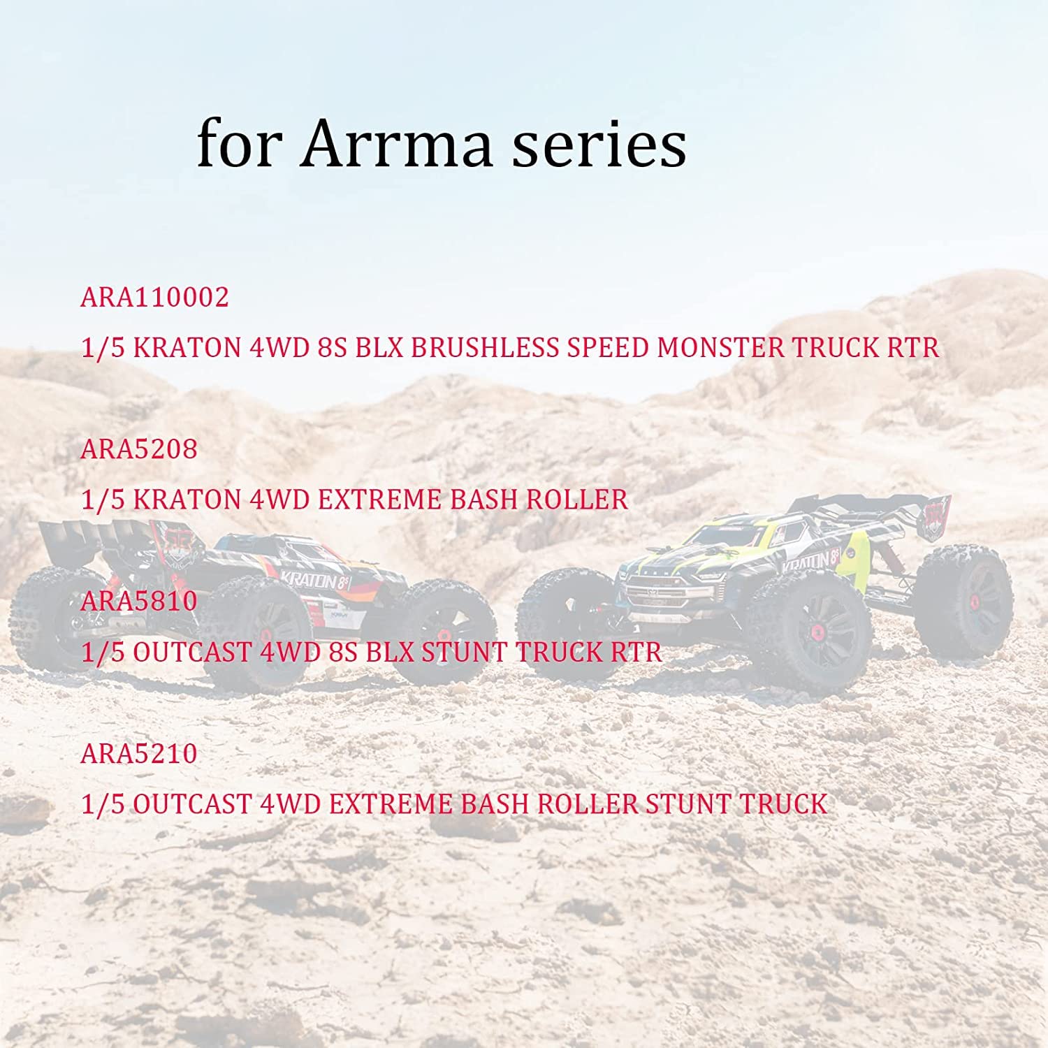 Mesimsple Alloy Motor Mount ARA320591 ARA320482 ARA320483 for Arrma 1/5 Kraton 8s BLX Motor Plate & Outcast EXB Roller Upgrades Part Red