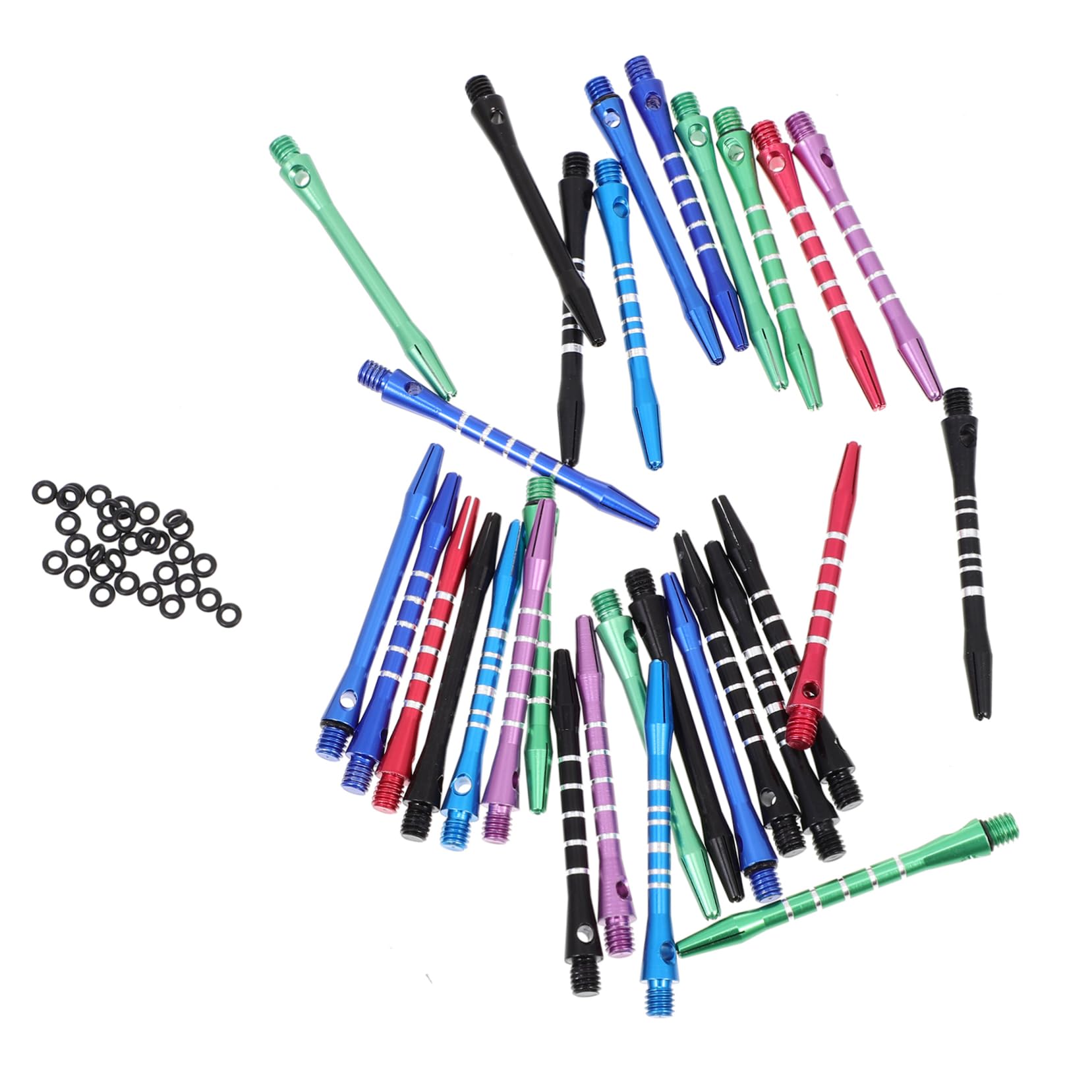 FOYTOKI Aluminum Alloy Shafts 30-Piece Set Lightweight Rods Standard Threading for Increase Speed Reduce Drag