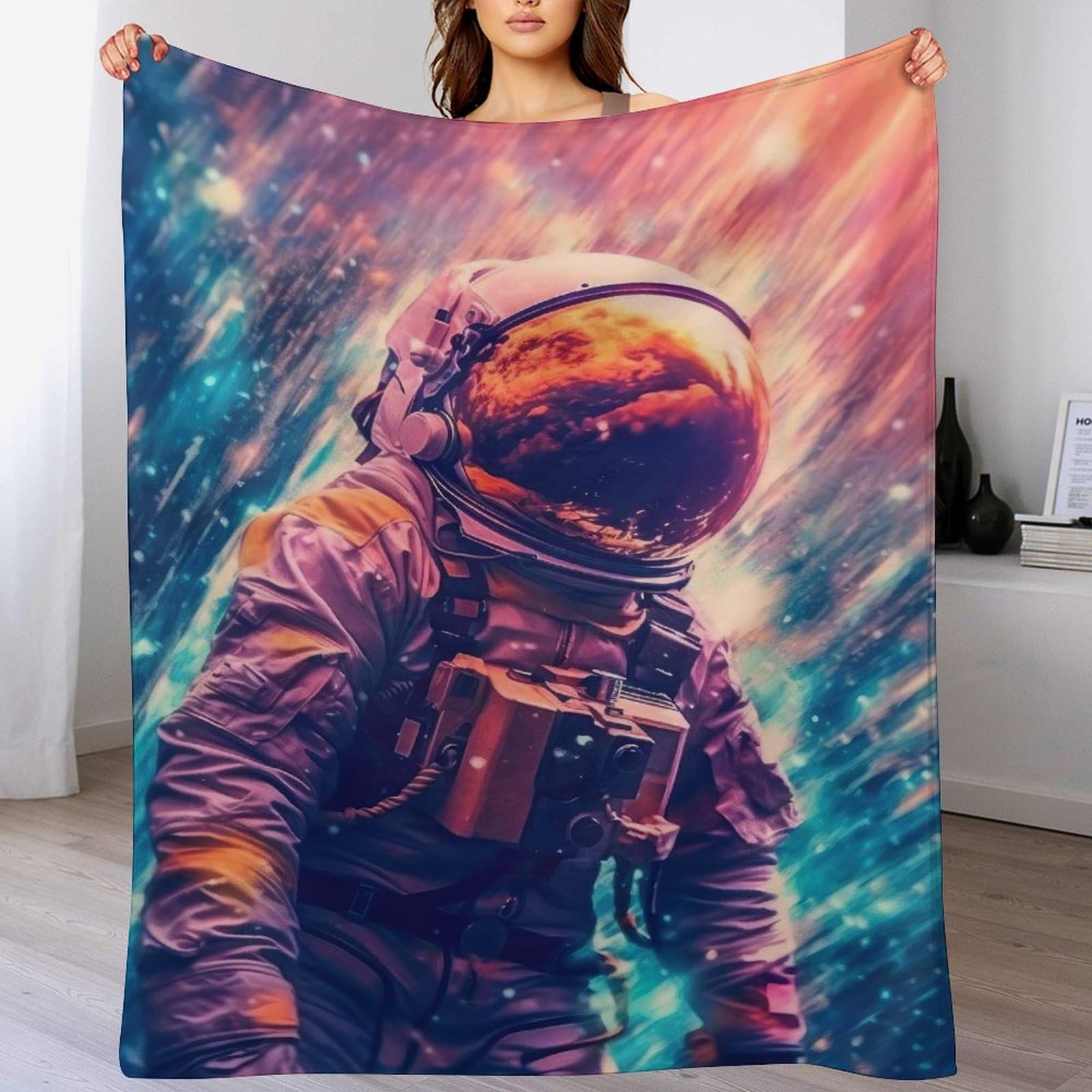 Couverture astronaute douce : le plaid de canape ideal pour vos soirees cinema en famille