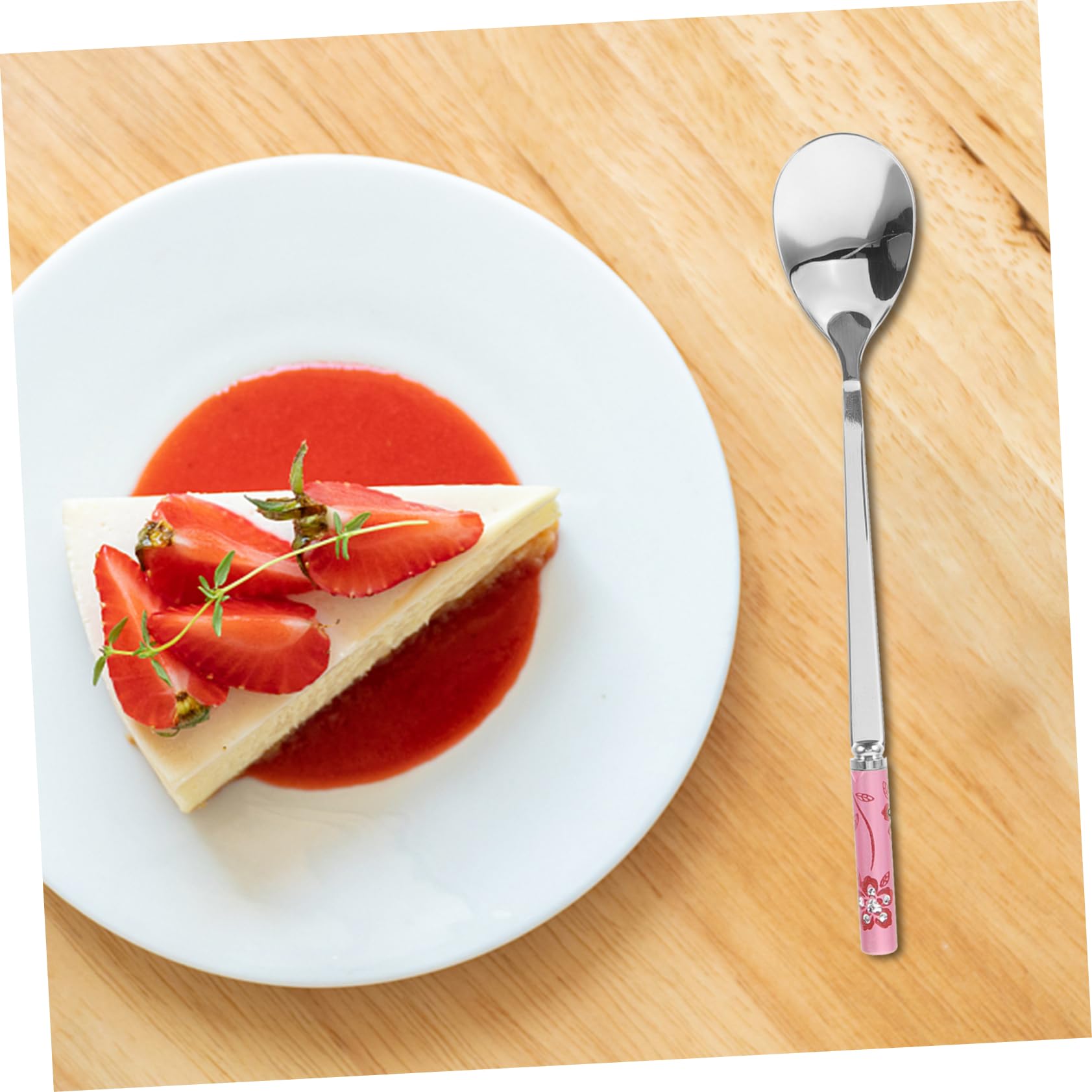 TOYANDONA 3 Series Cuchara De Comedor Portátil Cuchara Para Helado Forma Pequeño Cucharadas Café Exprés Cuchara De Café Cucharas De Agitación De Acero Inoxidable Postres Rosa 5 Piezas X 3
