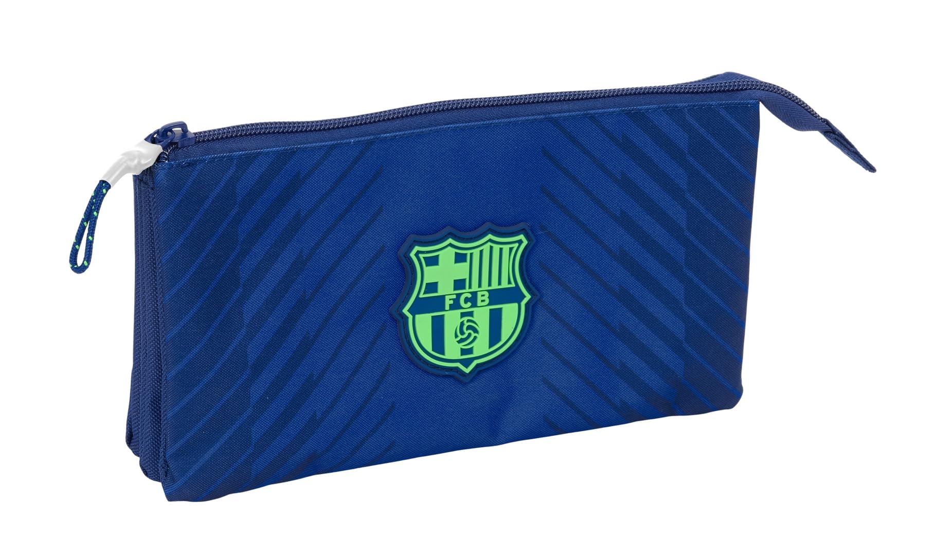 Safta F.C. BARCELONA NAVY BLUE – Triple Pencil Case, Children's Pencil Case, Ideal for School Age Children, Comfortable and Versatile, Quality and Resistance, 22 x 3 x 12 cm, navy, M, Casual