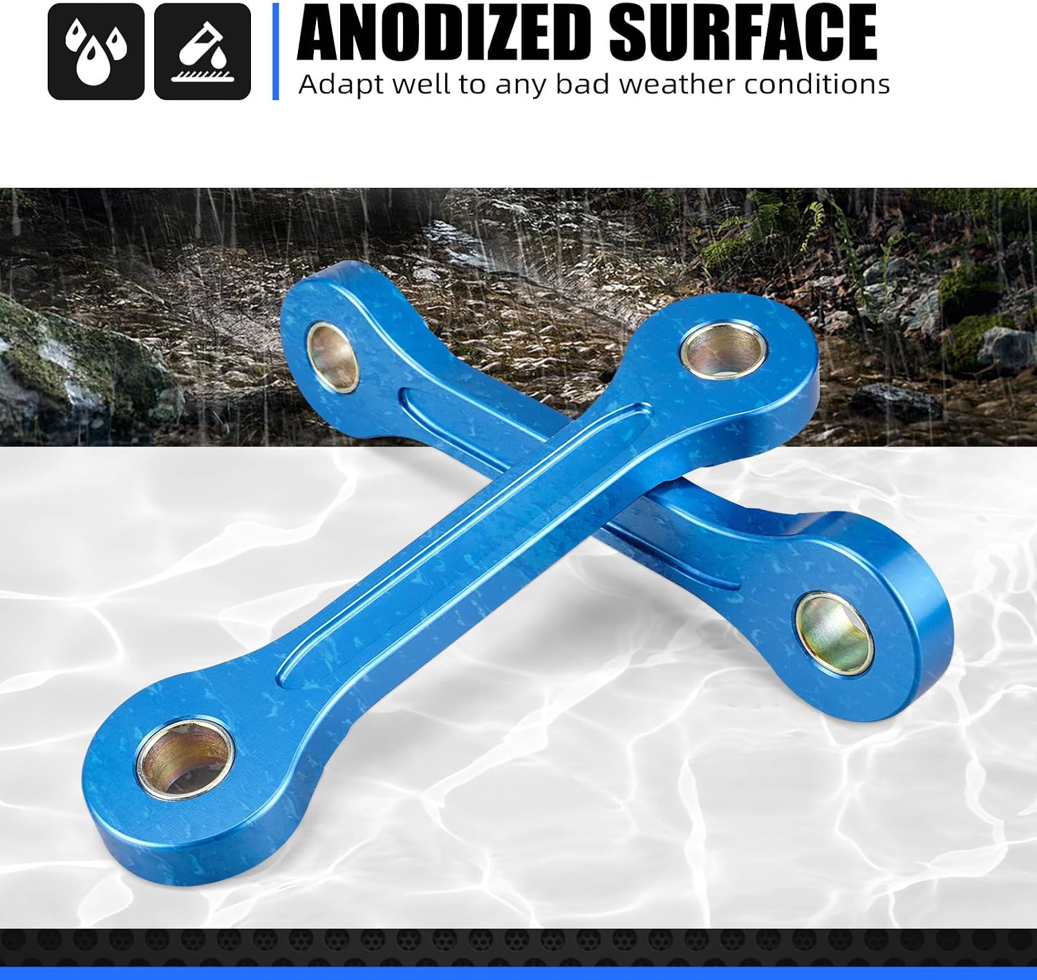 NICECNC Blue Lowering Link 4CM/1.57inch Suspension Drop Links Compatible with Suzuki DRZ400 DRZ400E DRZ400SM 2000-2024 Suspension Lowering Kit Compatible with Kawasaki KLX400 2000-2019 See Fitment