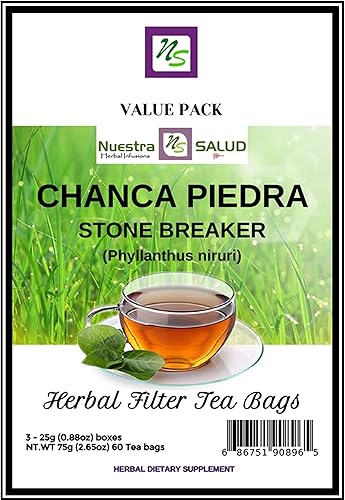 Chanca Piedra Tea Stone Breaker - Bolsas de té con filtro para té (60 bolsas de té)