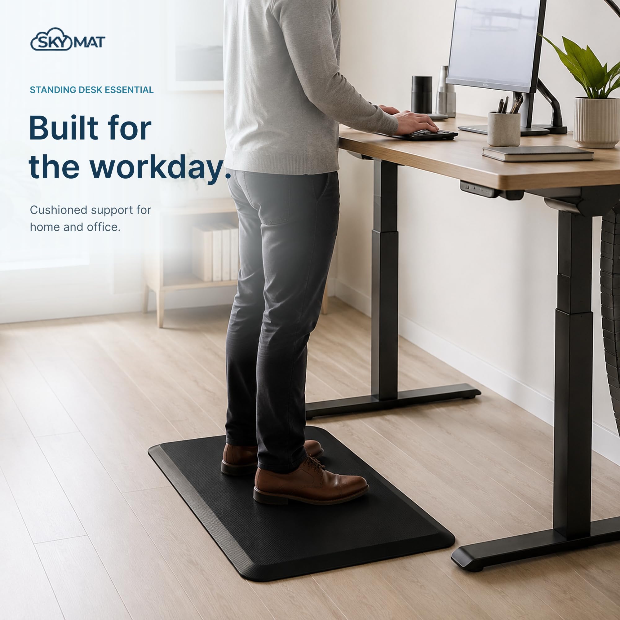 Sky Solutions Anti Fatigue Kitchen Mats for Floor (20inx39in,Black) — Amazon image 4