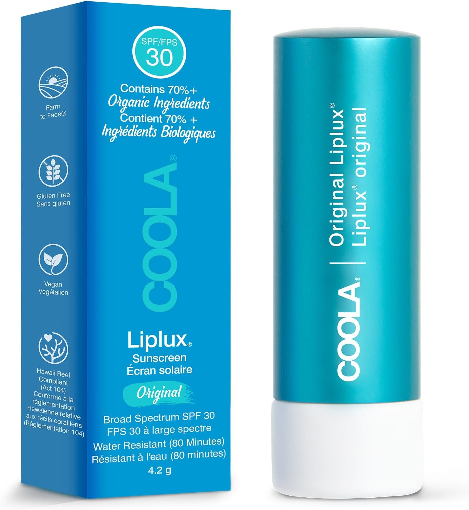 COOLA Liplux Sunscreen SPF 30 Original (4.2 g)