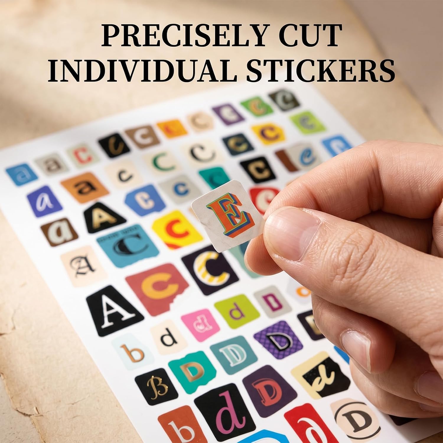1250+Pcs Vintage Magazine Letter Stickers, 16 Sheets Ransom Alphabet Numbers for Scrapbooking Supplies, Adults Junk Journal DIY Arts Crafts Card Making Album Planner