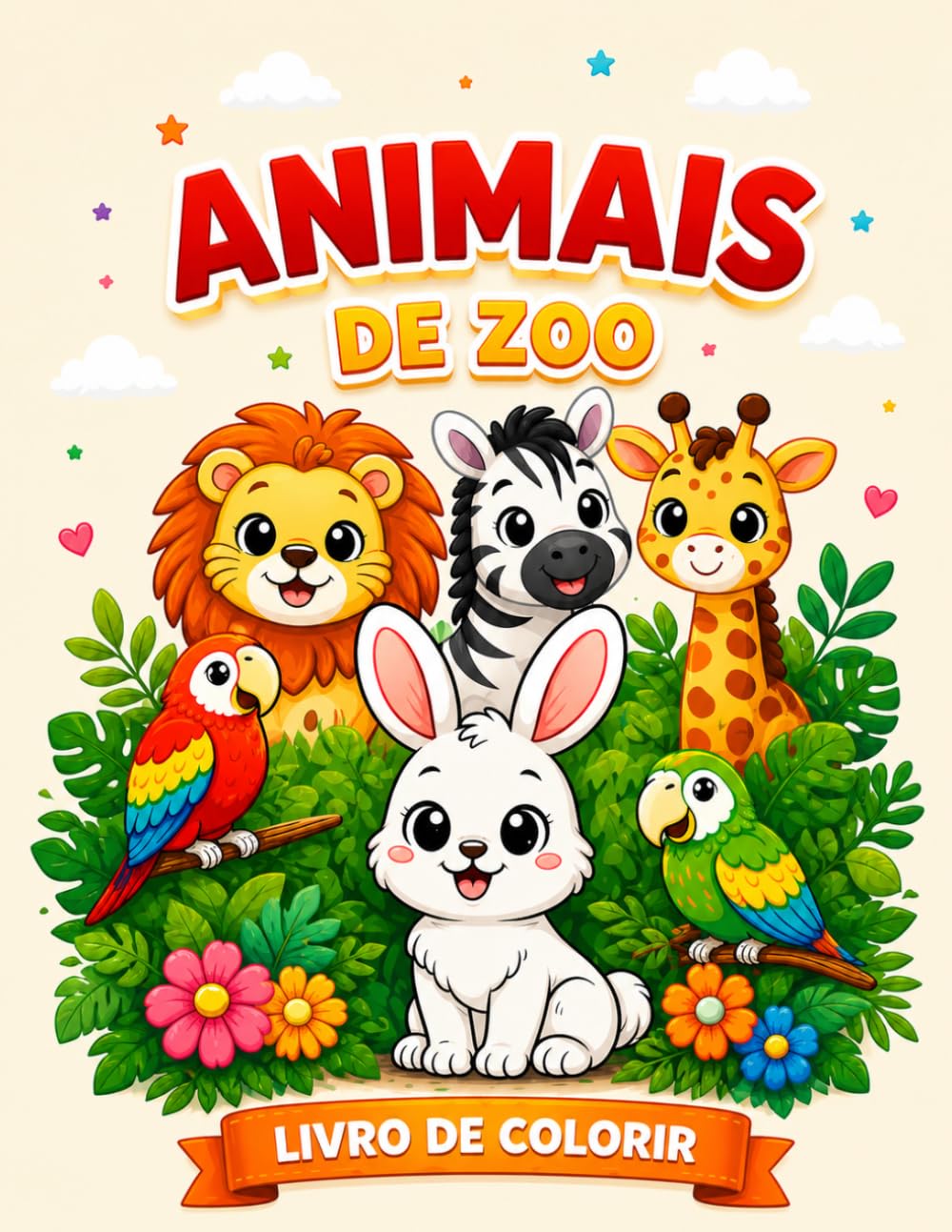 Livro para colorir - Conhecendo e colorindo os animais - 34 desenhos